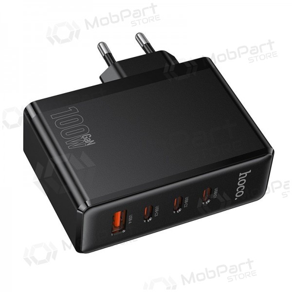 Telefonladegerät Hoco N85 100 W 3x USB-C + USB-A schwarz