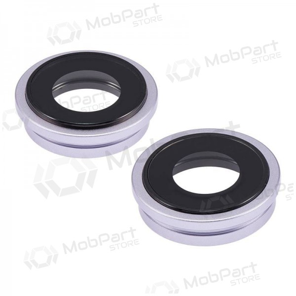 iPhone 14 / 14 Plus Kameraglas (2Stck) (purpurinis) (mit Rahmen)