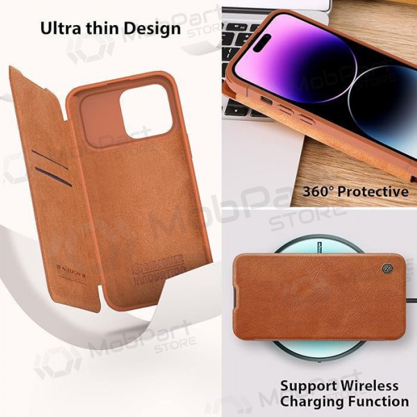Apple iPhone 14 Plus Handyhülle „Nillkin Leather“ (Braun)