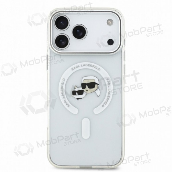 Apple iPhone 18 Pro Hülle - Karl Lagerfeld IML K&CH Heads Metal Frame MagSafe (transparent)