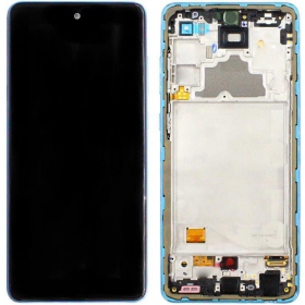 Samsung Galaxy A725 A72 4G / A726 A72 5G 2021 Display (Blau) (mit Rahmen) (service pack) (original)