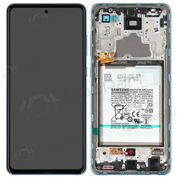 Samsung Galaxy A72 4G / A72 5G Display (Blau) (mit Rahmen) (original)