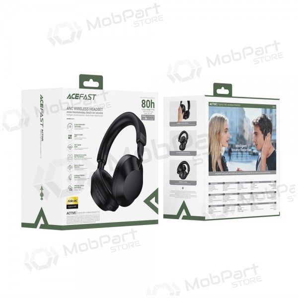 Kabellose Kopfhörer mit Mikrofon Acefast H14 Bluetooth USB-C schwarz
