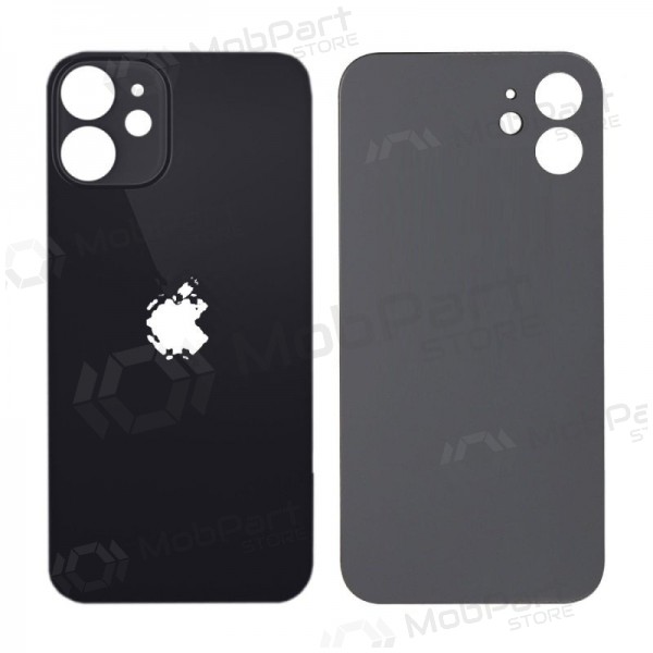 Apple iPhone 12 mini Rückseite Akkudeckel (Schwarz) (bigger hole for camera) Apple iPhone 12 mini Rückseite Akkudeckel (Schwarz) (bigger hole for camera)