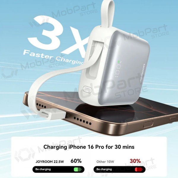 externe Batterie Power Bank Joyroom JR-PBF27 22.5W Mini 10000mAh Weiß externe Batterie Power Bank Joyroom JR-PBF27 22.5W Mini 10000mAh Weiß