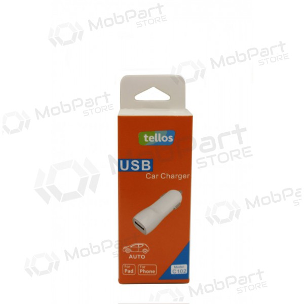 Ladegerät automobilinis Tellos C102 USB (1A) (Weiß)