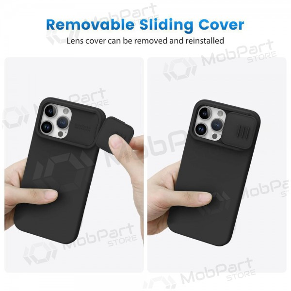 Apple iPhone 15 Pro Max Handyhülle „Nillkin Silicone“ (Schwarz)