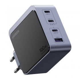 Netzladegerät Ugreen X565 100 W GaN 3x USB-C + USB-A grau