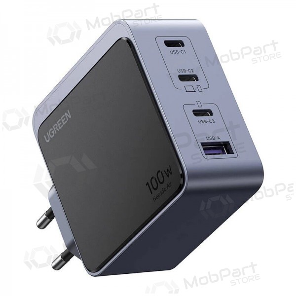 Netzladegerät Ugreen X565 100 W GaN 3x USB-C + USB-A grau