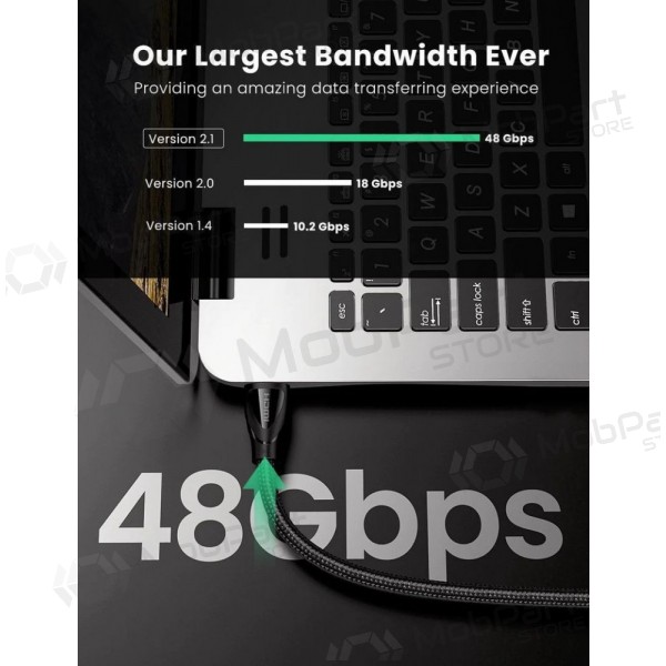 HDMI Kabel Ugreen HD140 HDMI zu HDMI 1 m HDMI 2.1 8K@60Hz schwarz