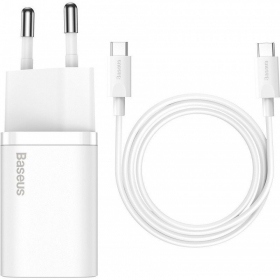 Ladegerät buitinis Baseus Super Si 25W + Type-C 1.0m Weiß TZCCSUP-L02