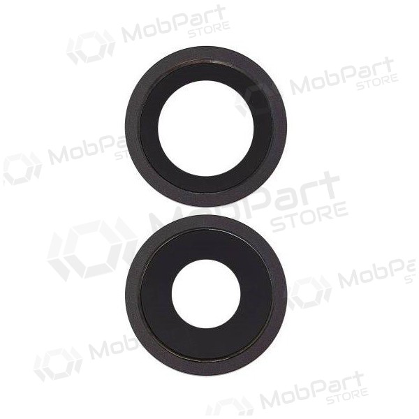 Apple iPhone 11 Kameraglas (2Stck) (Schwarz) (mit Rahmen)