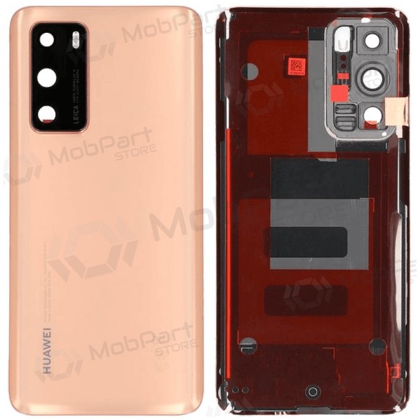 Huawei P40 rückseitige Abdeckung (Roségold) (original)