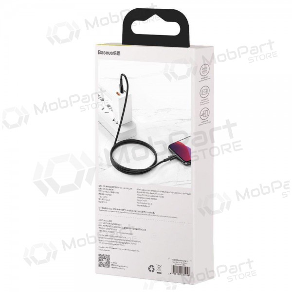 USB Kabel Baseus High Density Braided Fast Data PD 20W Type-C - Lightning 1.0m (Schwarz) CATLGD-01