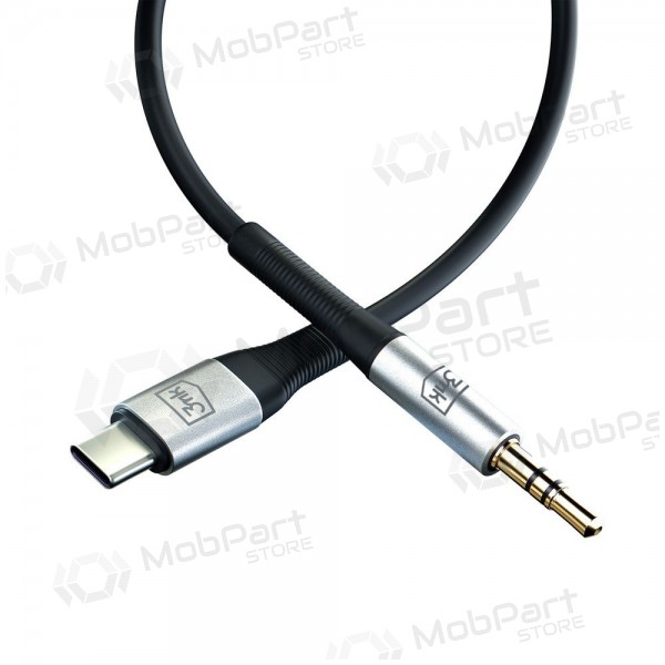 Audio-Kabel 3mk USB-C auf 3.5 mm 1 m schwarz