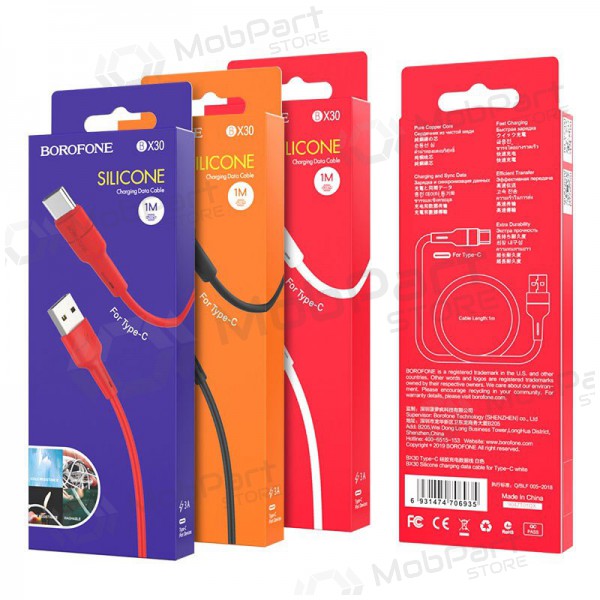 USB Kabel Borofone BX30 Type-C 1.0m (Schwarz)
