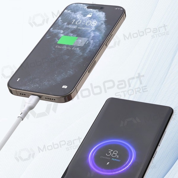 USB-C-Kabel Dudao L9C USB-C auf USB-C 1 m 65 W weiß