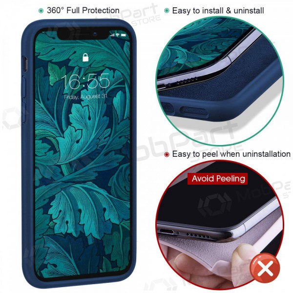 Apple iPhone 12 Pro hülle - Liquid Silicone 1.5mm (dunkelblau)
