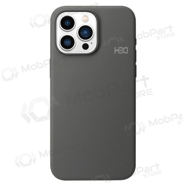 Handyhülle HDD Silicone MagSafe Case Apple iPhone 14 tamsiai Grau