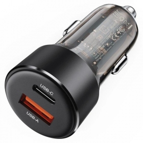Auto-Ladegerät Acefast B12 60W USB-C/USB-A Schwarz
