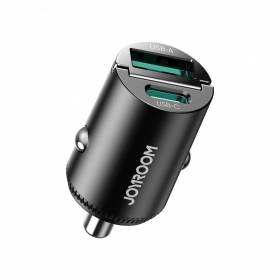 Joyroom JR-CCN18 65 W USB-C + USB-A Auto-Ladegerät schwarz