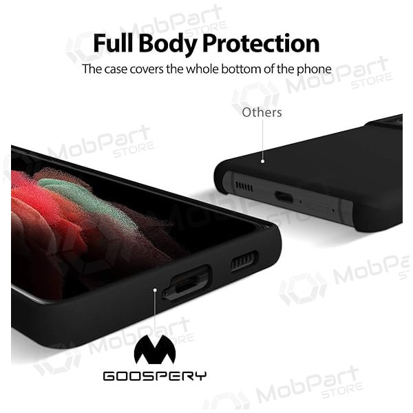 Handyhülle Mercury Silicone Case Samsung A366 A36 5G Schwarz