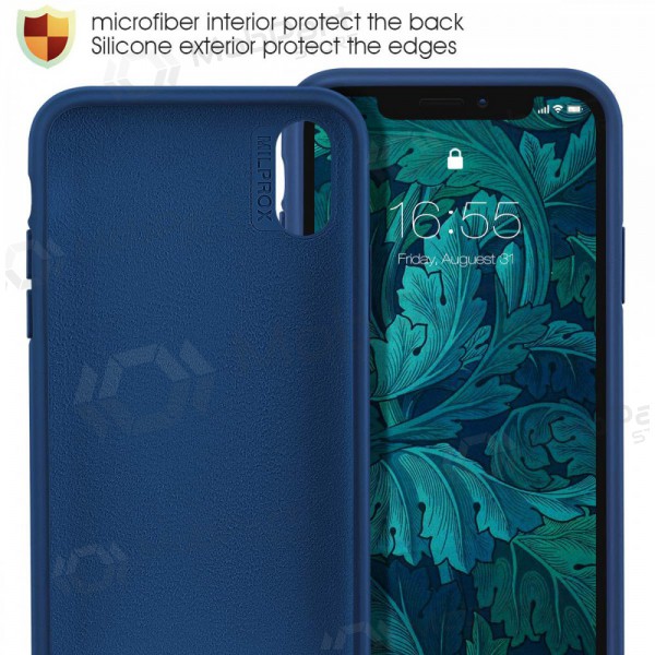 Apple iPhone 12 Pro hülle - Liquid Silicone 1.5mm (dunkelblau)