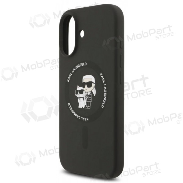 Apple iPhone 17 hülle - Karl Lagerfeld Liquid Silicone Karl and Choupette MagSafe (schwarz)