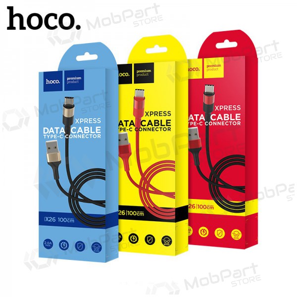 USB Kabel Hoco X26 Type-C 1.0m (Schwarz / Golden )