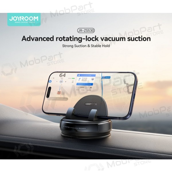 Autotelefonhalterung Joyroom JR-ZS530 auf dem armaturenbrett mit saugnapf 4,7–7,0 zoll.