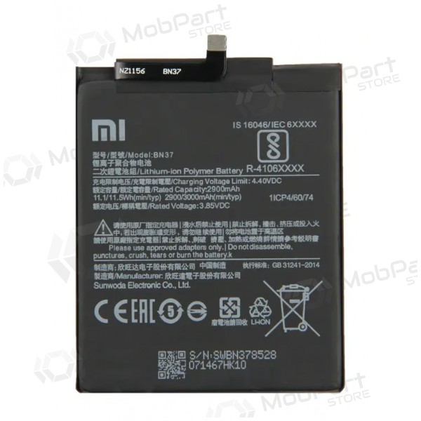 Xiaomi Redmi 6, Redmi 6A Batterie, akumuliatorius (BN37) (original) Xiaomi Redmi 6, Redmi 6A Batterie, akumuliatorius (BN37) (original)