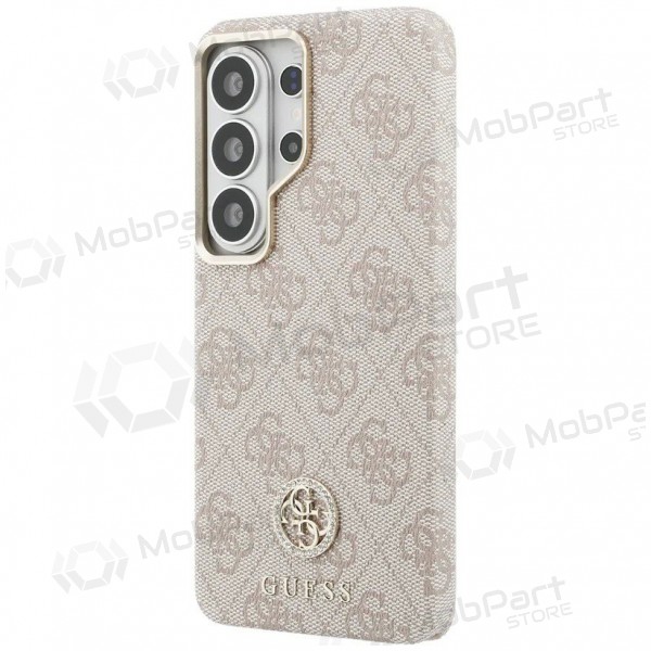 Samsung Galaxy S26 Ultra hülle - Guess PU Leather 4G Strass Logo Gold Frame Magnetic (rosa)