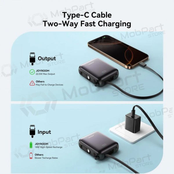 externe Batterie Power Bank Joyroom JR-PBF27 22.5W Mini 10000mAh Schwarz externe Batterie Power Bank Joyroom JR-PBF27 22.5W Mini 10000mAh Schwarz