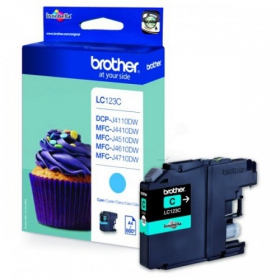 Brother LC 123 (LC123C), cyanfarbene Patrone für Tintenstrahldrucker