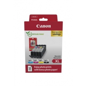 Canon CLI-581XL (2052C004) Foto-Wertpackung Tintenpatronen-Set, C/M/Y/BK