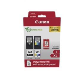 Canon PG-540L/CL-541XL (5224B012) Foto-Wertpaket Tintenpatronen-Set, BK/CMY