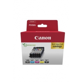 Canon PGI-580/CLI-581 (2078C007) Tintenpatronen-Set, PGBK/BK/C/M/Y