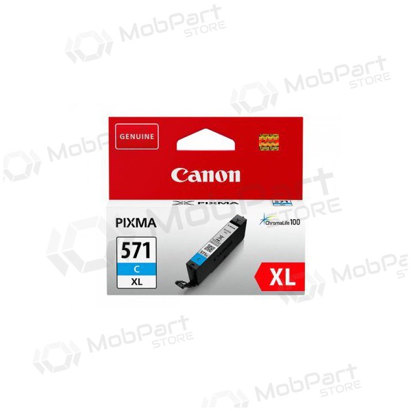 Canon CLI-571XLC (0332C001), cyan Tintenpatrone für Tintenstrahldrucker, 715 Seiten.