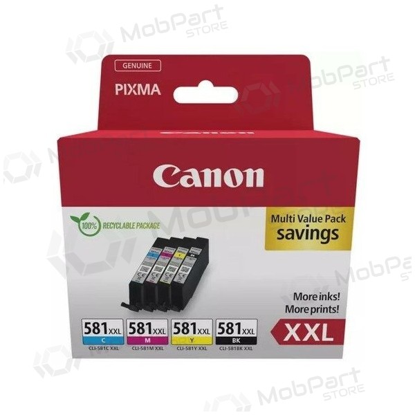Canon CLI-581XXL (1998C007) Tintenpatronen-Set, C/M/Y/BK