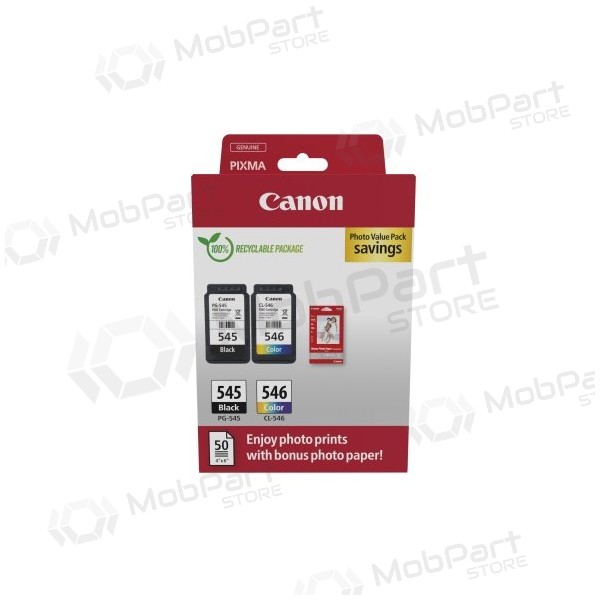 Canon PG-545/CL-546 (8287B008) Tintenpatronen-Set, BK/CMY