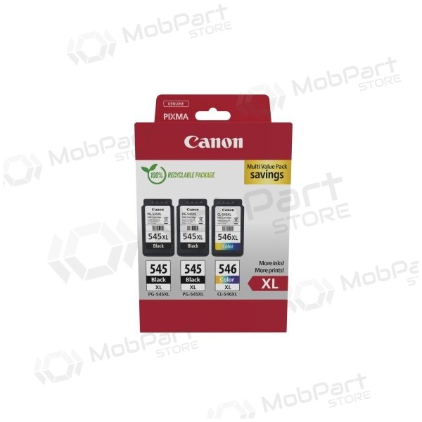 Canon PG-545XL/CL-546XL (8286B013) Tintenpatronen-Set, BK/CMY