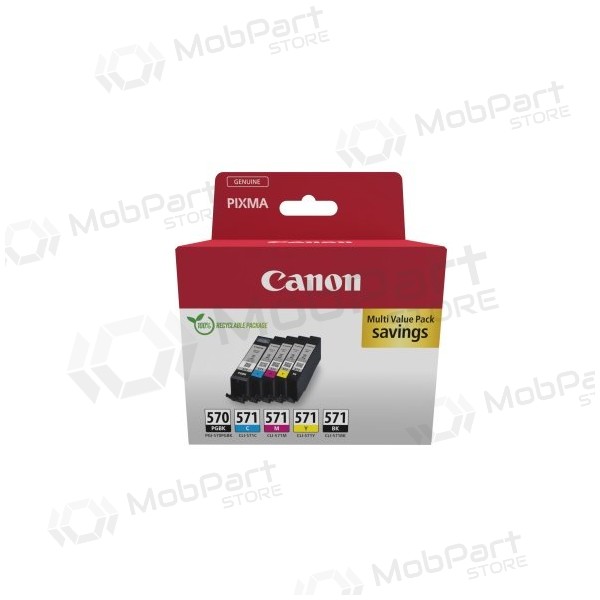 Canon PGI-570 PGBK/CLI-571 (0372C006) Tintenpatronen-Set, PGBK/C/M/Y/BK