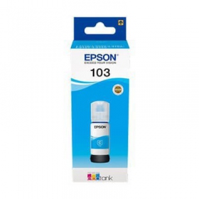 Epson 103 EcoTank (C13T00S24A), blaue Patrone für Tintenstrahldrucker, 65 ml