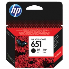 HP Nr. 651 (C2P10AE), schwarze Patrone für Tintenstrahldrucker, 600 Seiten