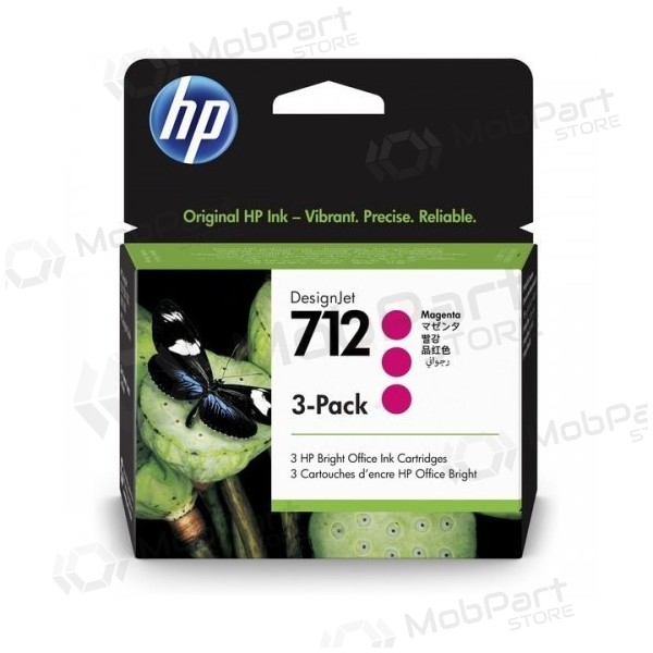 HP 712 3er-Pack (3ED78A) Tintenpatrone, Magenta