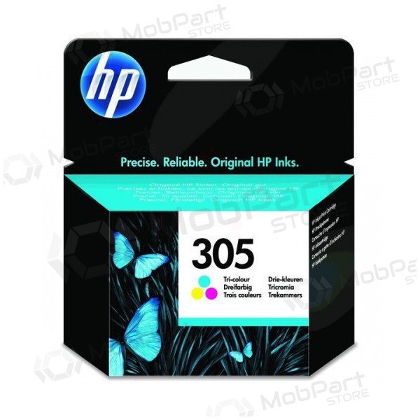 HP 305 Dreifarb-Tintenpatrone (3YM60AE), Cyan, Magenta, Gelb, für Tintenstrahldrucker, 100 Seiten.