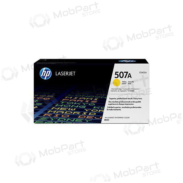 HP No.507A (CE402A), Gelb Patrone für Laserdrucker, 6000 seiten.