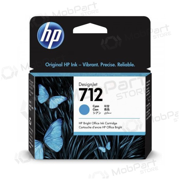 HP No.712 (3ED67A), Blau Patrone Rašaliniams spausdintuvams, 29ml.