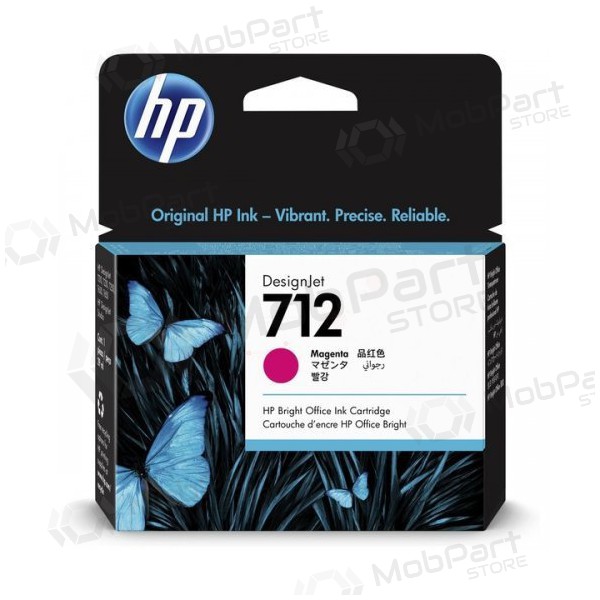HP Nr. 712 (3ED68A), Magenta Tintenpatrone für Tintenstrahldrucker, 29ml.