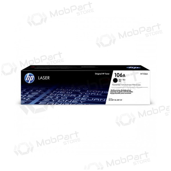 HP (W1106A, 106A), schwarze Tonerkartusche für Laserdrucker, 1.000 Seiten.